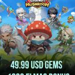 Legend Of Mushroom 49.99 USD Gems + 1000 Elmas