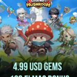Legend Of Mushroom 4.99 USD Gems + 100 Elmas